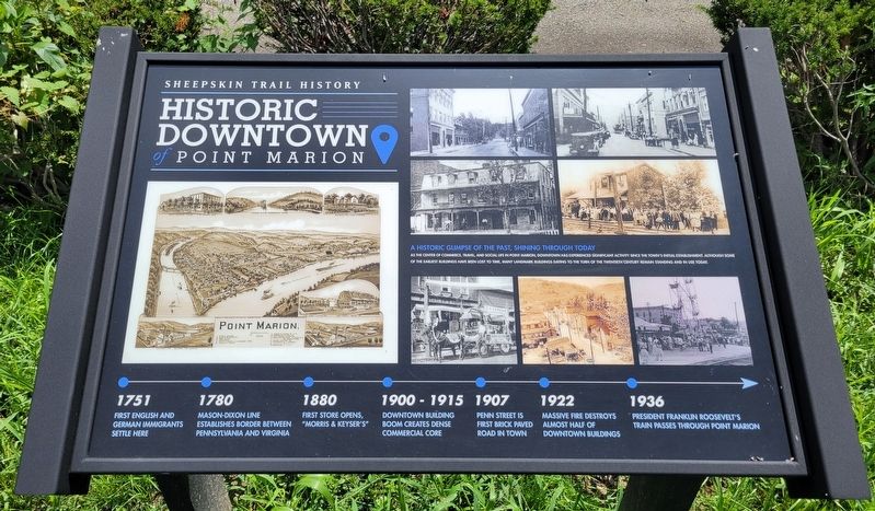 Historic Downtown Point Marion Marker image. Click for full size.