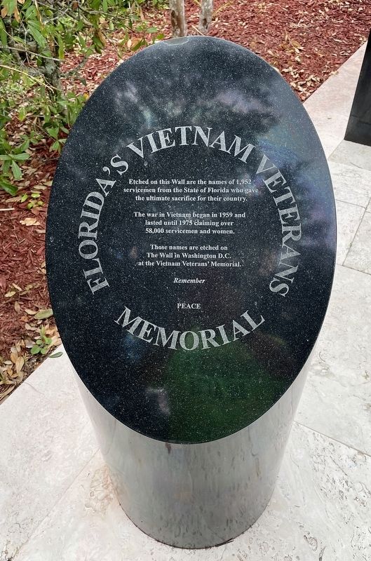 Floridas Vietnam Veterans Memorial Marker image. Click for full size.