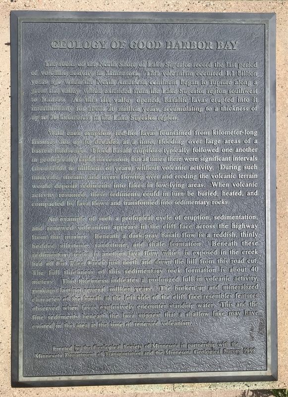 Geology of Good Harbor Bay Marker image. Click for full size.