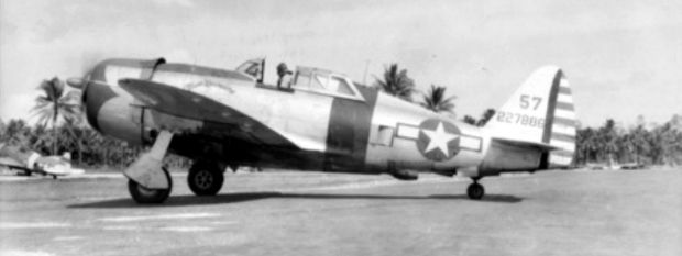 P-47D of 341st FS at Morotai 1945 image. Click for full size.