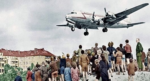 C-54 landing at Tempelhof 1948 image. Click for full size.