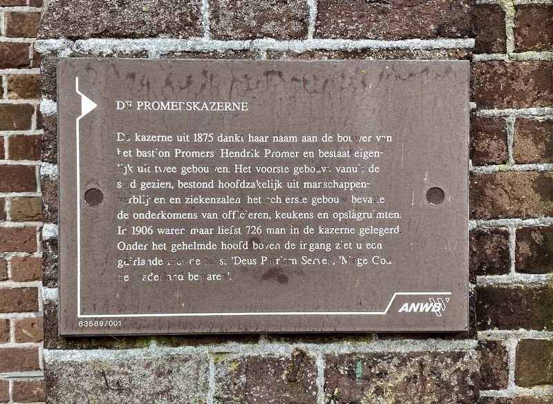 De Promerskazerne / Promers Barracks Marker. Click for full size. De Promerskazerne / Promers Barracks Marker image. Click for full size.