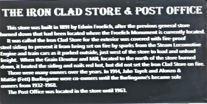 The Iron Clad Store and Post Office Marker image. Click for full size.