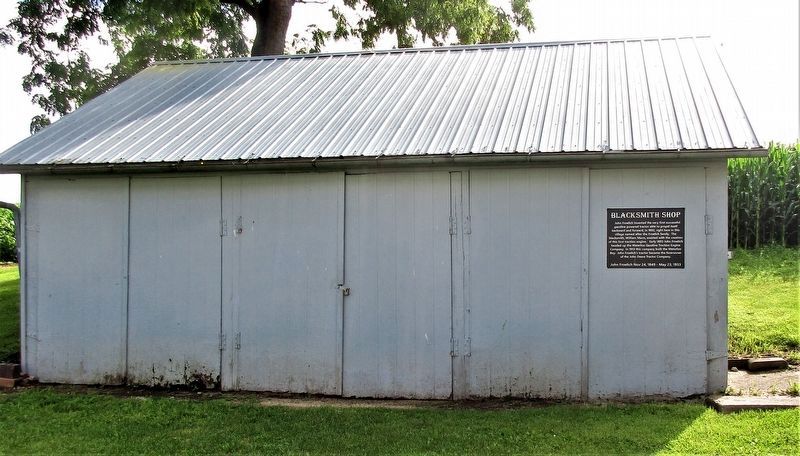 Blacksmith Shop and Marker. Click for full size. Blacksmith Shop and Marker image. Click for full size.