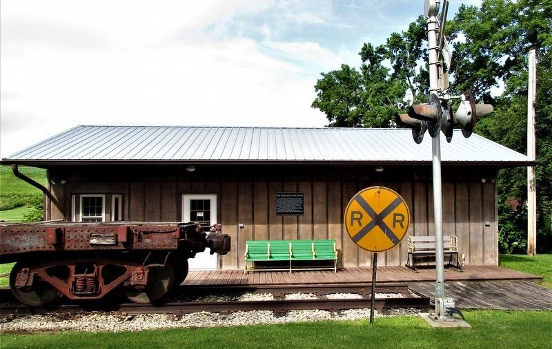 The Froelich Train Depot and Marker. Click for full size. The Froelich Train Depot and Marker image. Click for full size.