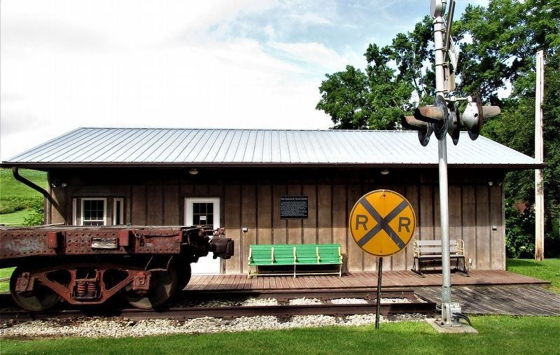 The Froelich Train Depot and Marker image. Click for full size.