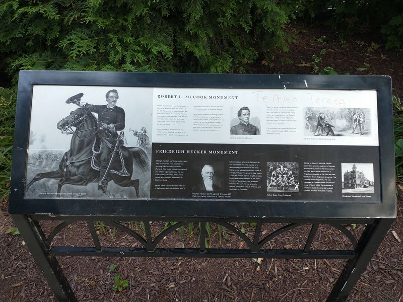 Robert L. McCook Monument - Fredrich Hecker Monument. Click for full size. Robert L. McCook Monument - Fredrich Hecker Monument image. Click for full size.