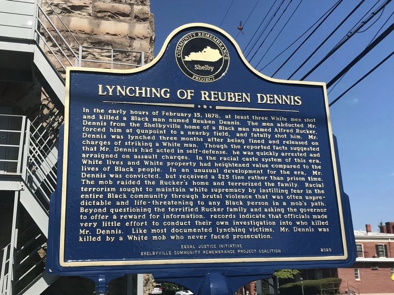 Lynching of Reuben Dennis Marker image. Click for full size.