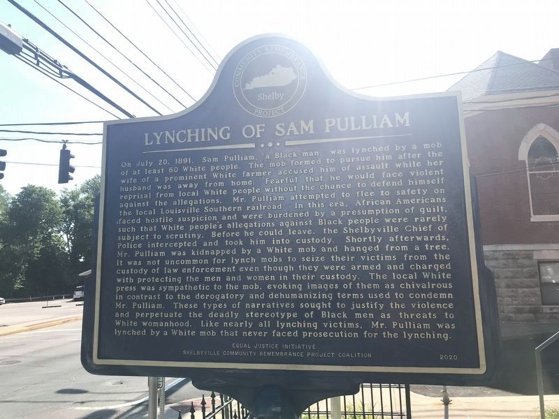 Lynching of Sam Pulliam Marker image. Click for full size.