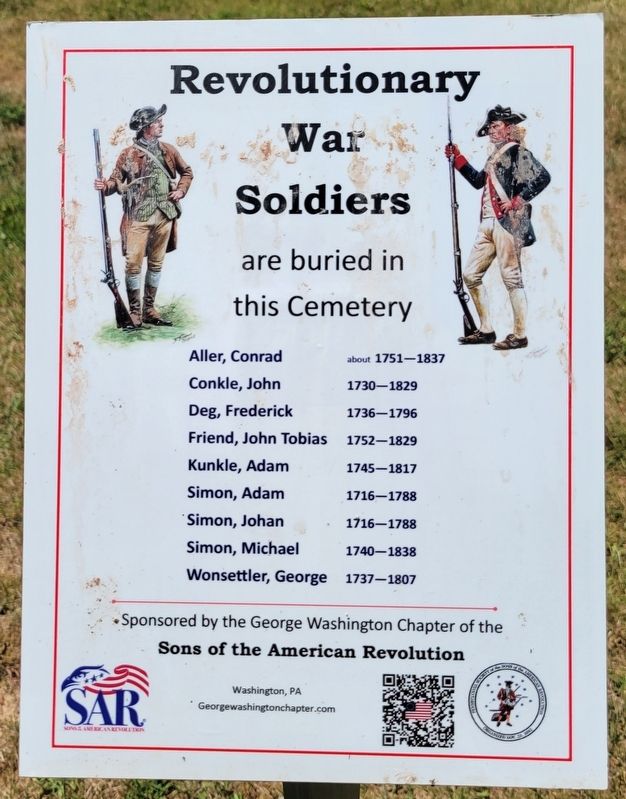 Revolutionary War Soldiers Marker. Click for full size. Revolutionary War Soldiers Marker image. Click for full size.