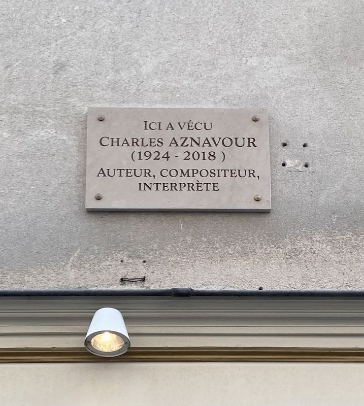 Charles Aznavour Marker. Click for full size. Charles Aznavour Marker image. Click for full size.