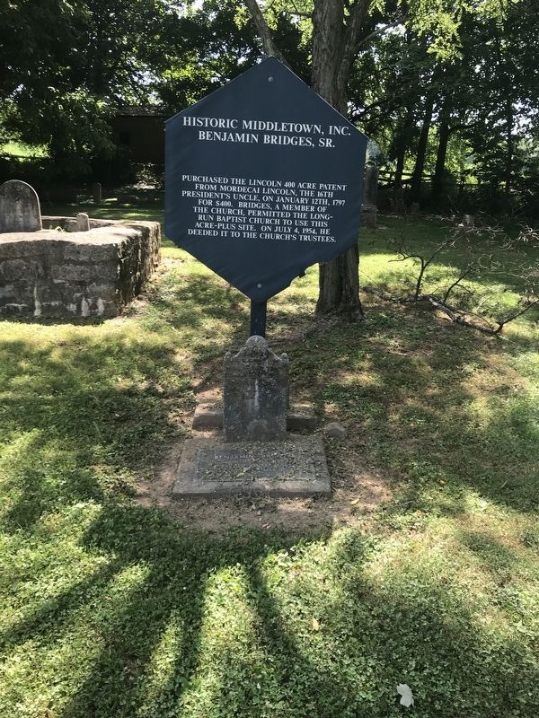 Benjamin Bridges, Sr. Marker. Click for full size. Benjamin Bridges, Sr. Marker image. Click for full size.