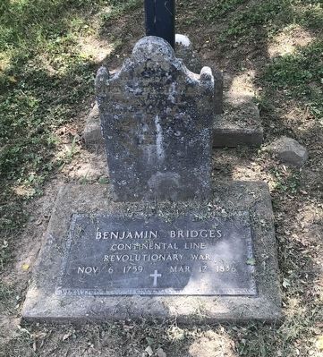Benjamin Bridges, Sr. gravestone. Click for full size. Benjamin Bridges, Sr. gravestone image. Click for full size.