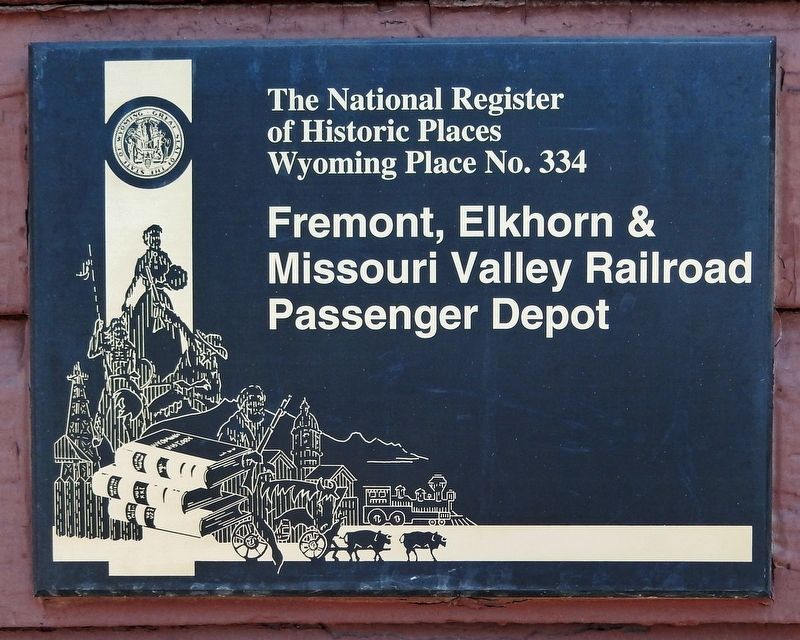 Fremont, Elkhorn & Missouri Valley Railroad Passenger Depot Marker. Click for full size. Fremont, Elkhorn & Missouri Valley Railroad Passenger Depot Marker image. Click for full size.