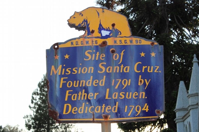 Mission Santa Cruz Marker image. Click for full size.