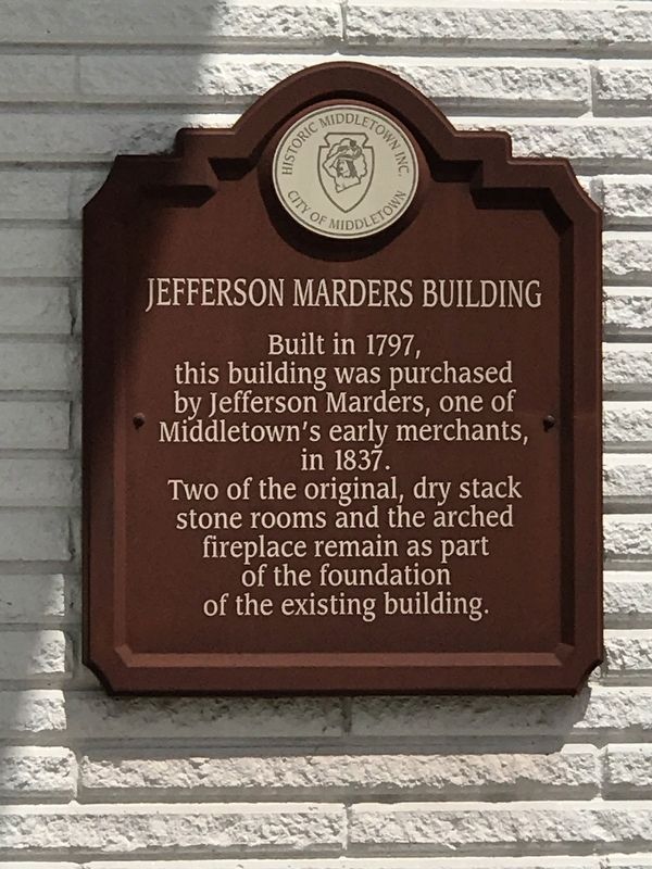 Jefferson Marders Building Marker. Click for full size. Jefferson Marders Building Marker image. Click for full size.