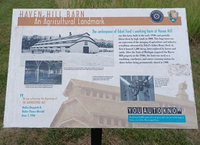 Haven Hill Barn: An Agricultural Landmark Marker image. Click for full size.