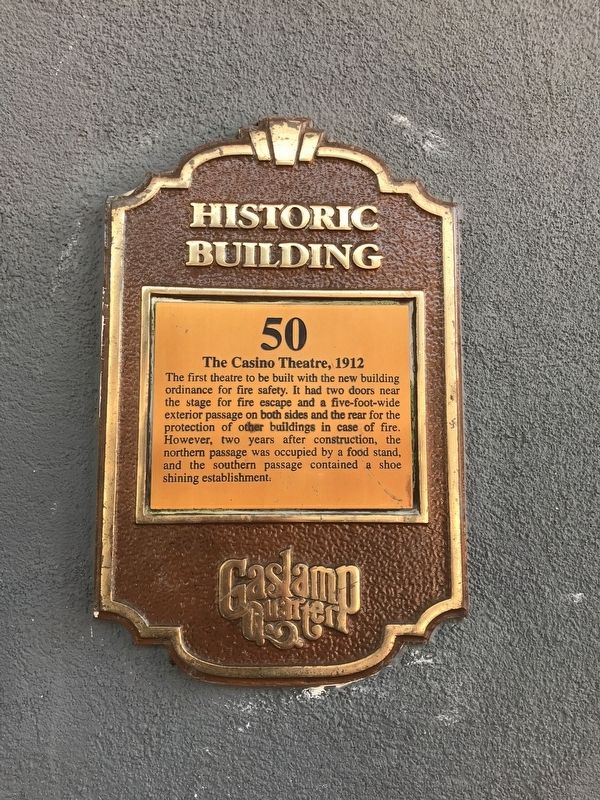 The Casino Theatre, 1912 Marker. Click for full size. The Casino Theatre, 1912 Marker image. Click for full size.