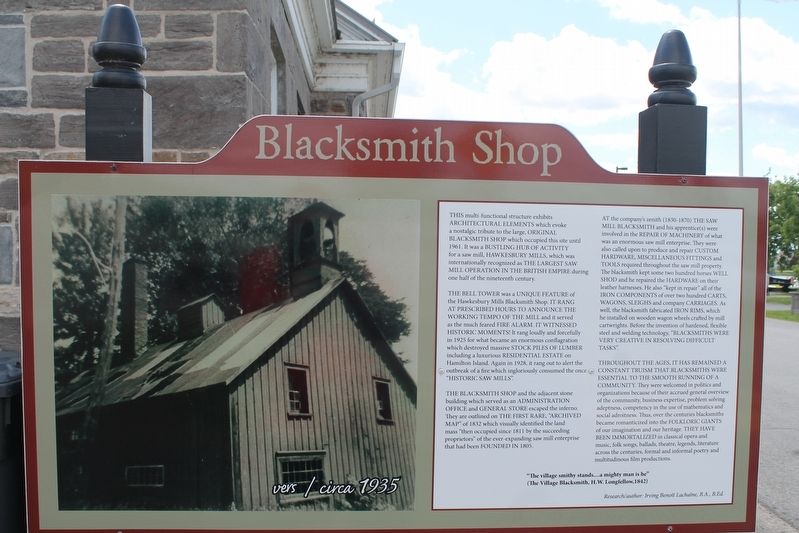 Blacksmith Shop Marker. Click for full size. Blacksmith Shop Marker image. Click for full size.