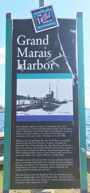 Grand Marais Harbor Marker image. Click for full size.