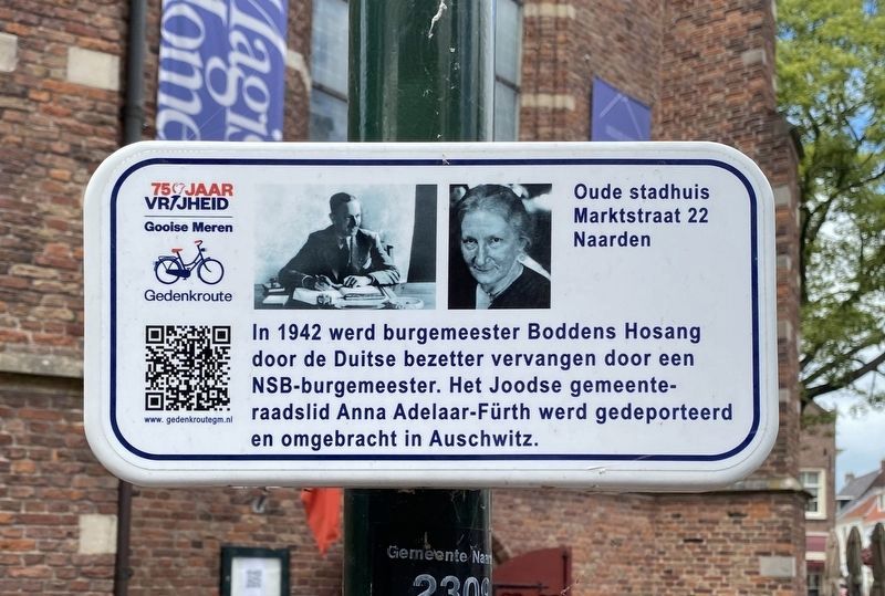 Oude Stadehuis / Old City Hall - Marktstraat 22 Naarden Marker. Click for full size. Oude Stadehuis / Old City Hall - Marktstraat 22 Naarden Marker image. Click for full size.