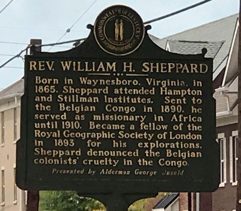 Rev. William H. Sheppard Marker (side A) image. Click for full size.