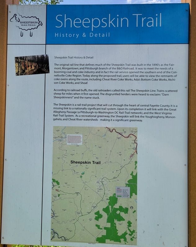 Sheepskin Trail Marker image. Click for full size.
