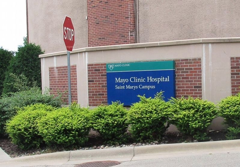 A nearby Mayo Clinic Hospital sign image. Click for full size.