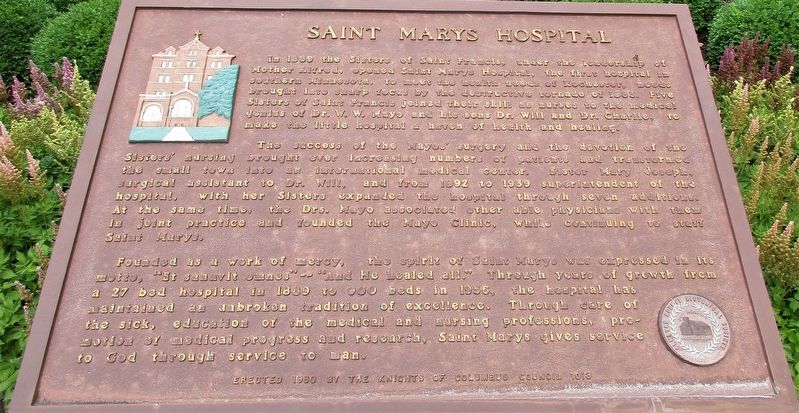 Saint Marys Hospital Marker image. Click for full size.