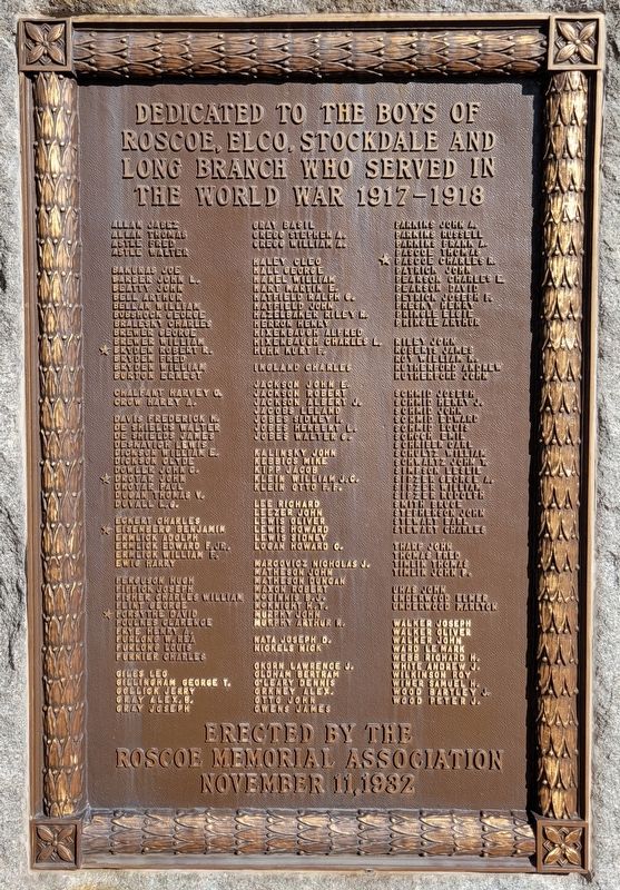 World War I Memorial. Click for full size. World War I Memorial image. Click for full size.