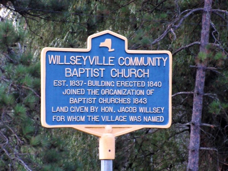 Willseyville Community Baptist Church Marker image. Click for full size.