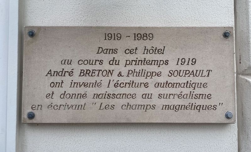 <i>Les Champs magnétiques</i> / <i>The Magnetic Fields</i> Marker. Click for full size. <i>Les Champs magnétiques</i> / <i>The Magnetic Fields</i> Marker image. Click for full size.