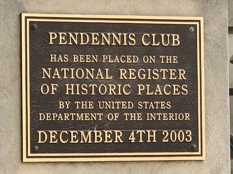 Pendennis Club Marker image. Click for full size.