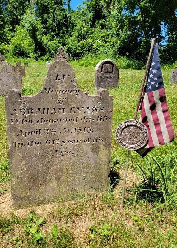Grave of Revolutionary War Soldier<br>Abraham Evans image. Click for full size.