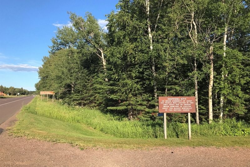 Chippewa City Marker, from the west image. Click for full size.
