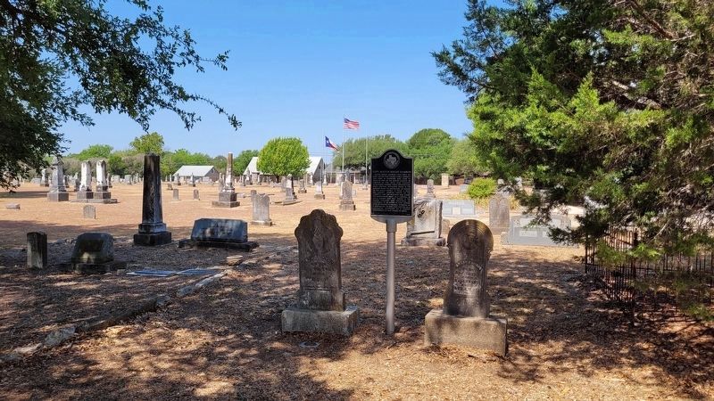 The view of the Capt. Milton Wesley Damron Marker from the cemetery image. Click for full size.