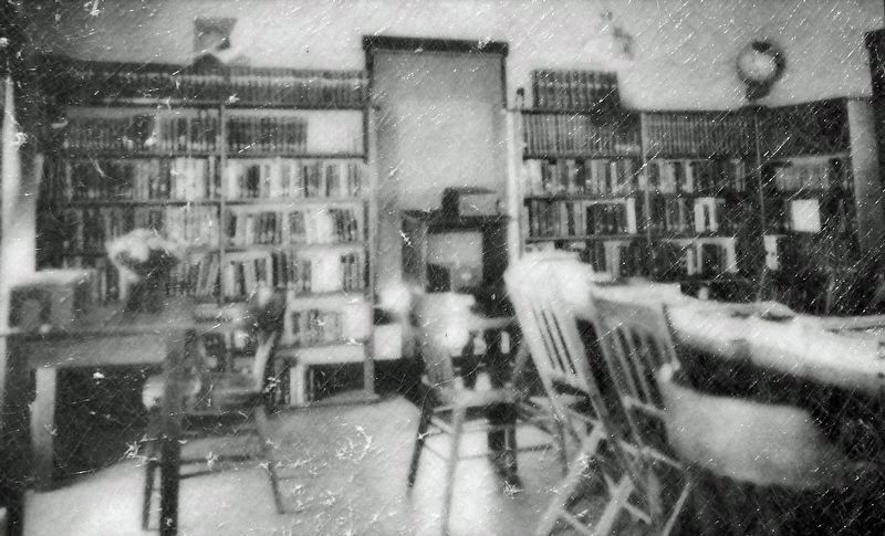 Marker detail: Library Interior, 1942 image. Click for full size.