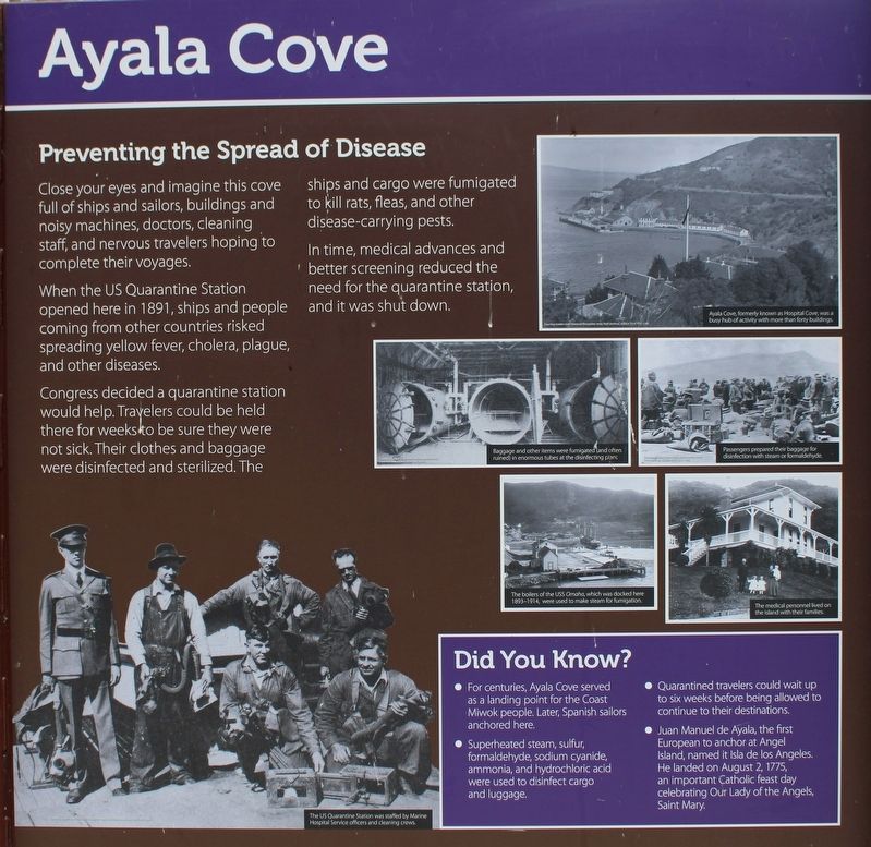 Ayala Cove Marker image. Click for full size.