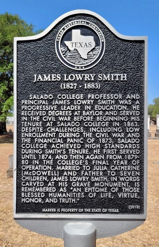James Lowry Smith Marker image. Click for full size.