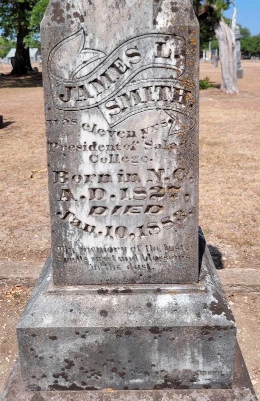 Closeup of the James Lowry Smith Gravestone image. Click for full size.