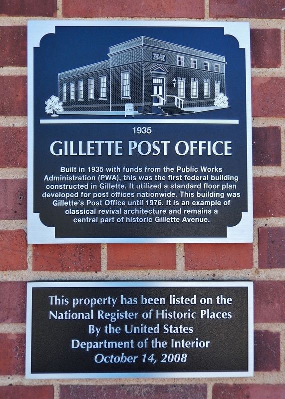 Gillette Post Office Marker image. Click for full size.