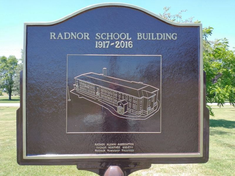 Radnor School Building Marker, side two image. Click for full size.