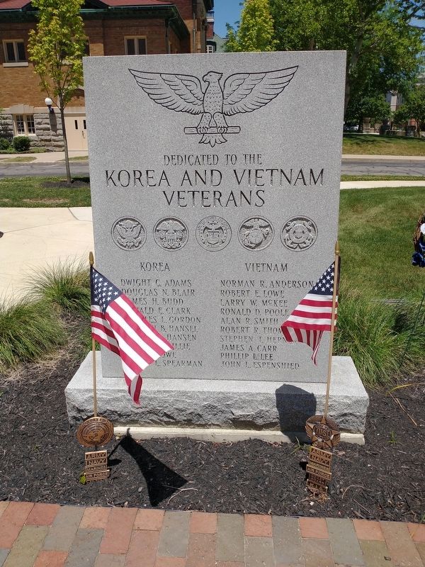 Dedicated to the Korea and Vietnam Veterans Marker image. Click for full size.