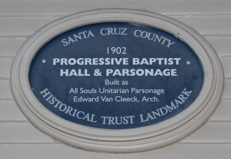 Progressive Baptist Hall & Parsonage Marker image. Click for full size.