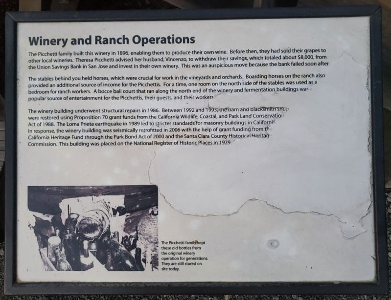 Winery and Ranch Operations Marker image. Click for full size.