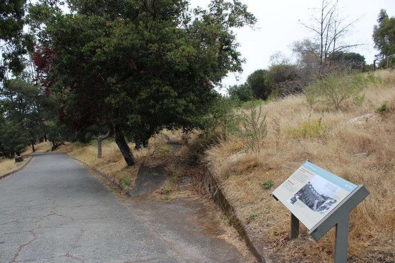 Marker and former neighborhood sidewalk. Click for full size. Marker and former neighborhood sidewalk image. Click for full size.