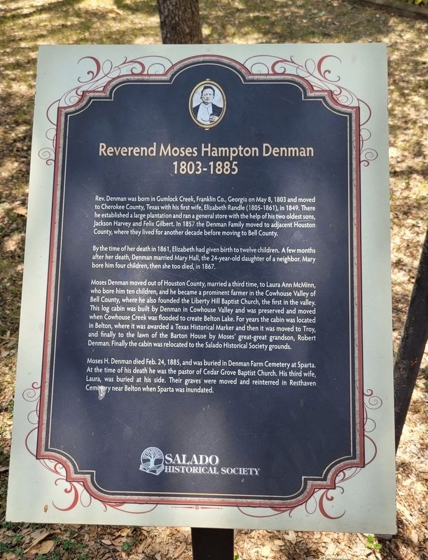 Reverend Moses Hampton Denman Marker image. Click for full size.