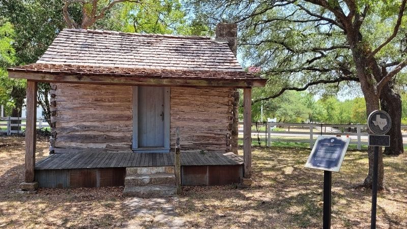 The Reverend Moses Hampton Denman’s Cabin and Marker image. Click for full size.