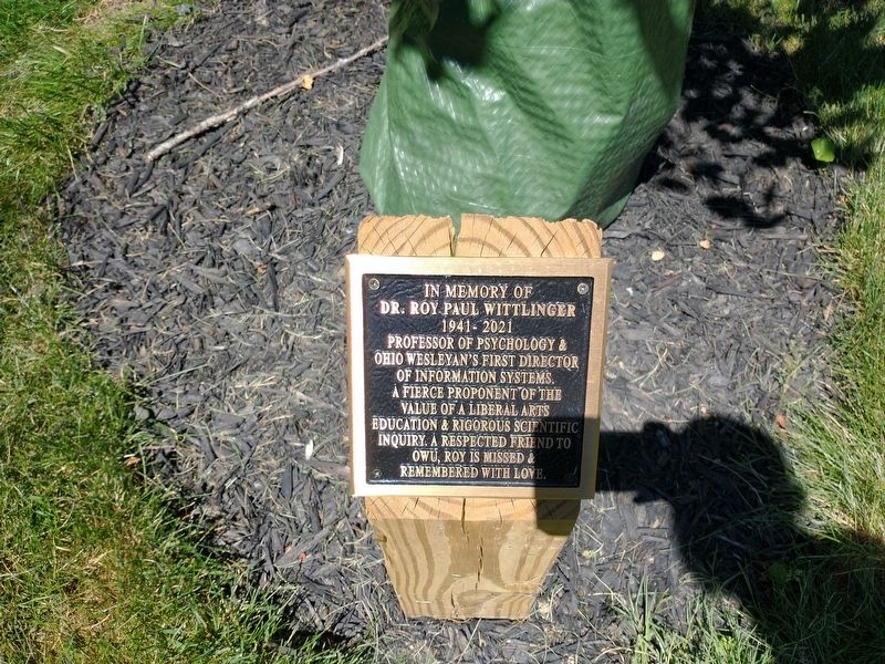 In Memory of Dr. Roy Paul Wittlinger Marker. Click for full size. In Memory of Dr. Roy Paul Wittlinger Marker image. Click for full size.