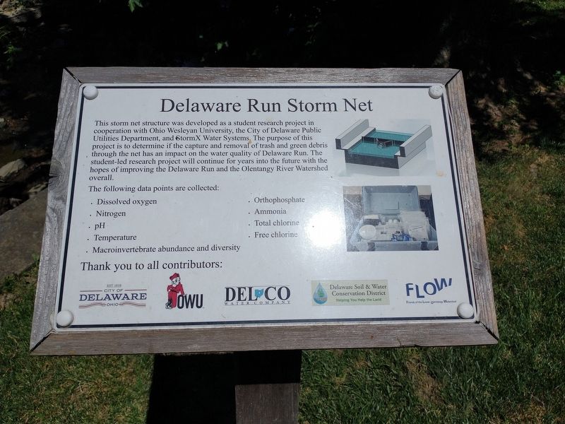 Delaware Run Storm Net Marker. Click for full size. Delaware Run Storm Net Marker image. Click for full size.
